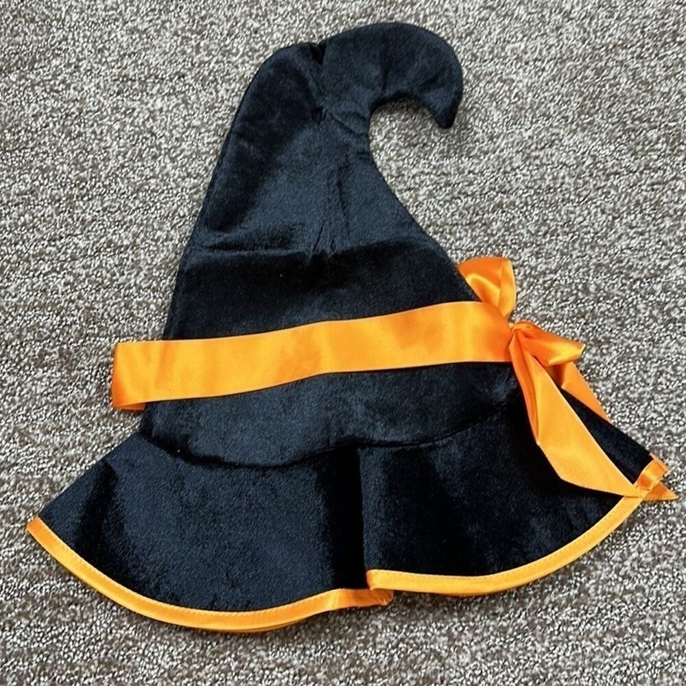 Kojoin Girls Youth Medium Witch Halloween Costume Black Orange Hat 3-Pc NWOT - Picture 5 of 5
